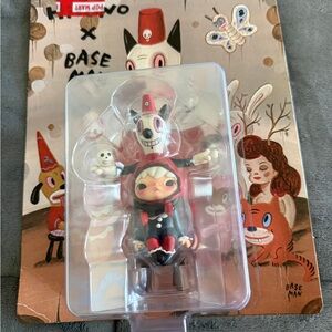 Hirono X Baseman Hangcard . Authentic by Popmart - Black and Red